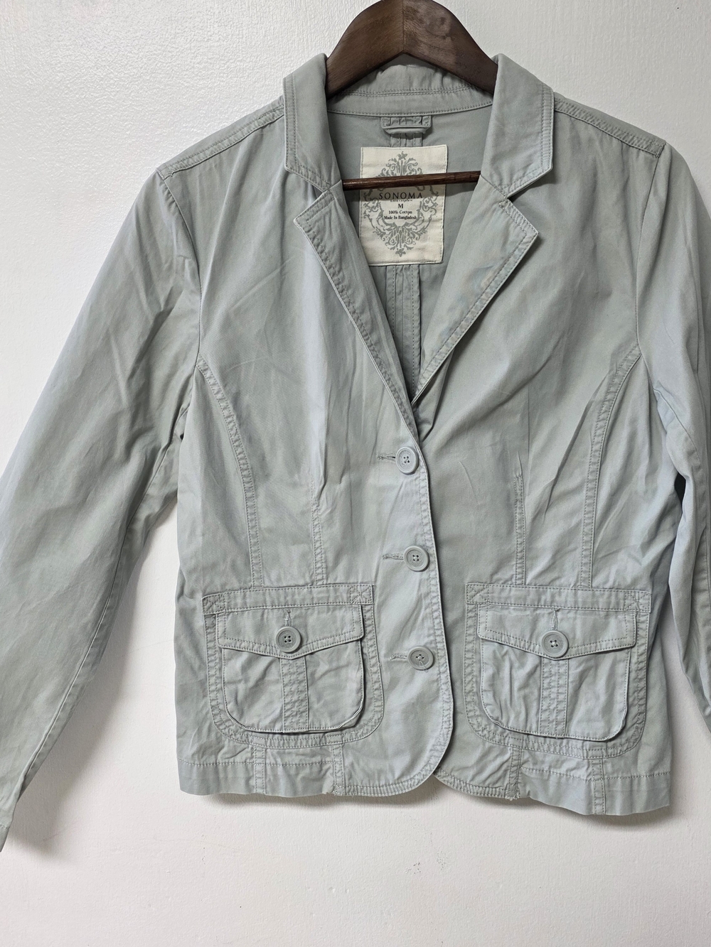 Sonoma Light Gray Women's Casual Blazer Jacket
